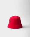 Prada Crochet Bucket Hat In Red