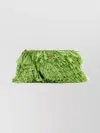 Prada Crochet Clutch Bag Fringe Detailing In Green