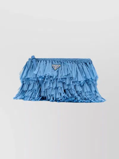 PRADA CROCHET CLUTCH FEATURING FRINGE DETAILING