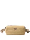 Prada Crochet Shoulder Bag In Nude