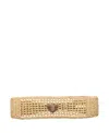 Prada Cutout Raffia Headband In Neutral