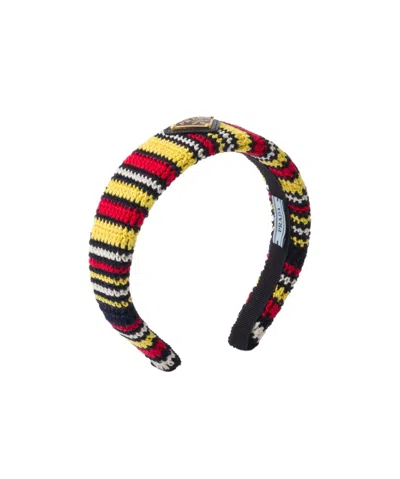 Prada Crochet Headband In Black
