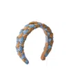 Prada Crochet Patterned Headband In Blue