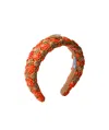 Prada Crochet Headband In Yellow