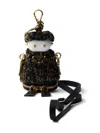 Prada Lily Sweater Robot Bag Charm In Black