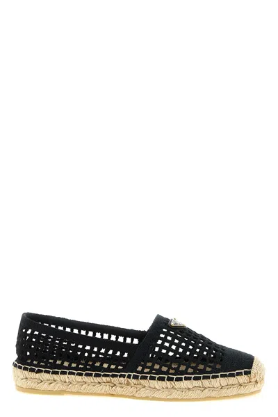 PRADA CROCHET KNITTED ESPADRILLES