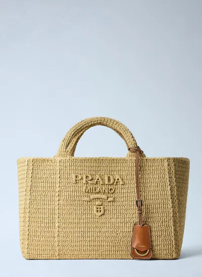 Prada Crochet Large Handbag In Pattern
