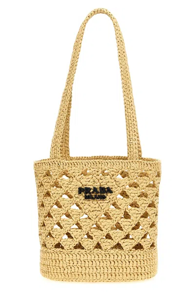 PRADA CROCHET LOGO HANDBAG