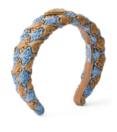 Prada Crochet Patterned Headband In Multi
