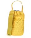 Prada Crochet Phone Bag In Gold