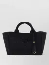 Prada Crochet Raffia Effect Rectangular Shopping Bag In Black