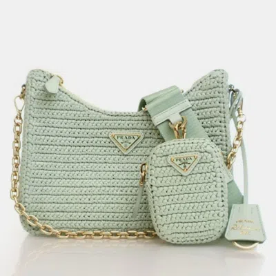 Pre-owned Prada Crochet Re-edition 2005 In Green