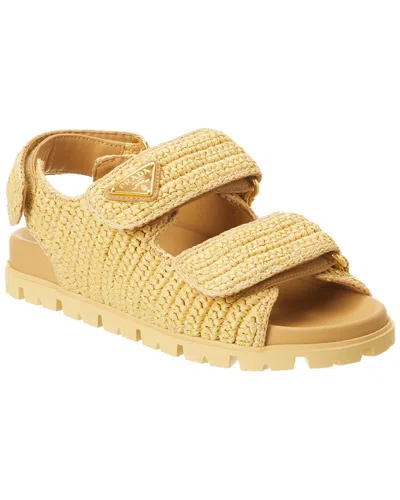 Prada Crochet Sandal In Brown