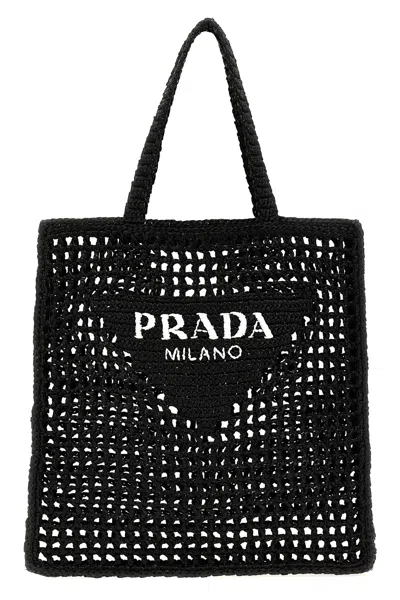PRADA PRADA CROCHET SHOPPING BAG