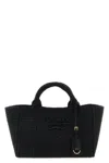 Prada Crochet Raffia Effect Rectangular Shopping Bag In Black