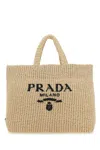 Prada Women Raffia Shopping Bag