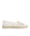 Prada Crocheted Flat Shoes In White