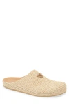 Prada Crocheted Raffia Mule In Naturale