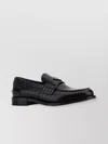 Prada Crocodile-embossed Leather Loafers