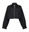 Prada Re-nylon Cropped Jacket In Black