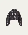 Prada Re-nylon Convertible Cropped Down Jacket In F0002 Nero