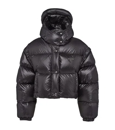 PRADA PRADA CROP RE-NYLON PUFFER JACKET