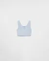 Prada Crop-top Aus Rippstrick In Multi