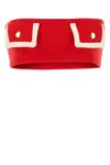 Prada Crop-top In Lana Rossa Donna