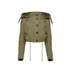 Prada Cotton And Satin Jacket In Green