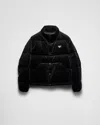 Prada Triangle-logo Down Jacket - Men's - Recycled Polyamide/cotton/polyester/goose Feather In Schwarz