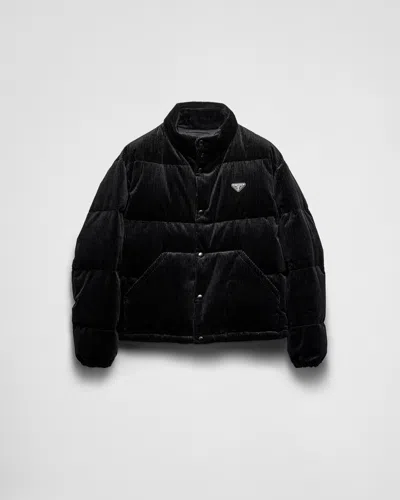 PRADA KURZE DAUNENJACKE AUS CORD