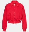 Prada Jackets With Long Sleeves And Ribbed Hem In Rot