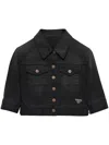 Prada Denim Jacket In Black