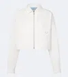 Prada Cropped Denim Jacket In White