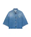 Prada Denim Shirt In Blue