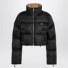 Prada Cropped Re-nylon Jacket In Black