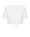 Prada Cropped Short-sleeve Top In White