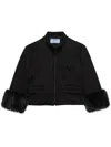 Prada Cropped Sweatshirt In ブラック