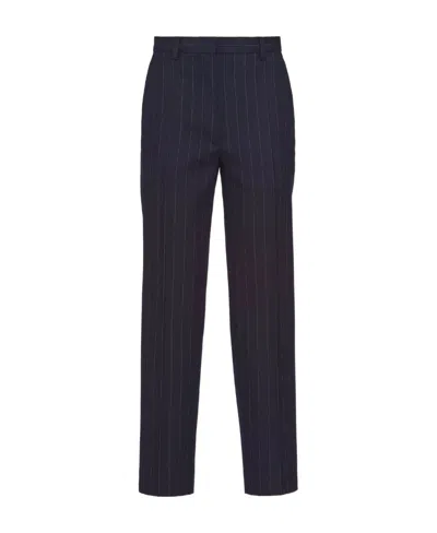 Prada Cropped Tailored Trousers In Black