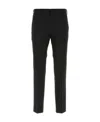 Prada Cotton-blend Slim-fit Trousers In Black