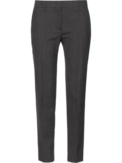 Prada Cropped Tailored Trousers In Grey