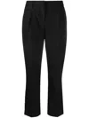 Prada Cropped Tailored Trousers In Schwarz