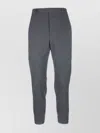 Prada Cropped Trousers With Belt Loops And Pockets In Gray