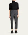 Prada Cropped Wool Trousers In Ardesia