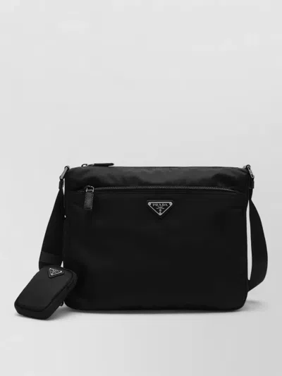 Prada Cross Body Bag Adjustable Strap Detachable Pouch