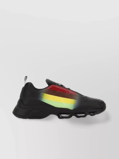 PRADA CROSS TRAINERS WITH MOULDED SOLE AND IRIDESCENT PANELS