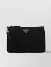 Prada Leather Crossbody Bag With Adjustable Shoulder Strap