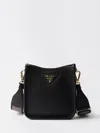 Prada Black Leather Crossbody Bag In Black