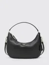 Prada Black Leather Handbag In Black