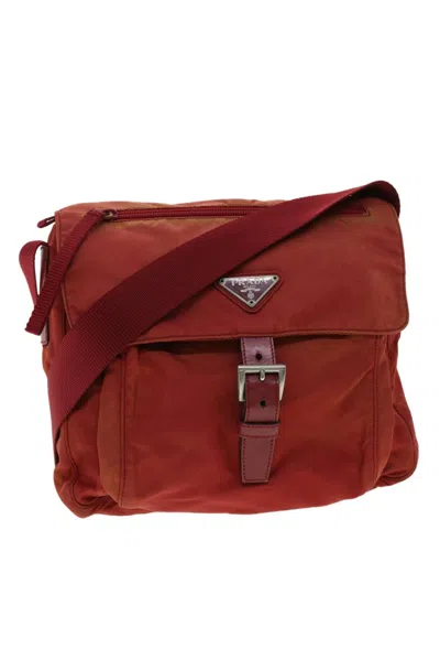 Pre-owned Prada Crossbody Shoulder Bag In Red